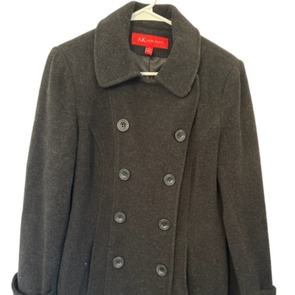 Anne Klein Jackets & Blazers - Women's Anne Klein Black Wool/Cashmere Blend Pea Coat NWOT SMALL
